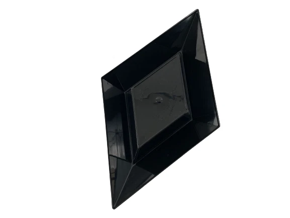 Lote De 2 Macetas De Flores De Plástico Negro Diamond Line DL63 Vintage 1991 - Imagen 4 de 4