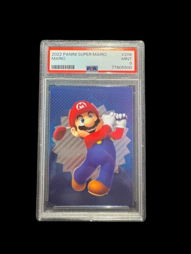 2022 Panini Super Mario Bros Sport Card Mario Golf Card 206 PSA 9 - Picture 1 of 2