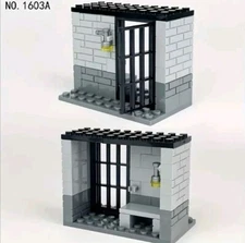 Building Block Brick Set Prison Cell Prison Room For Police Station 49 Pcs 