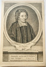 PIERRE NICOLE THEOLOGIEN (1625-1695) CHARTRES PORTRAIT ENGRAVING 18th century