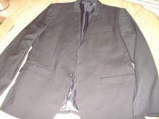 MEN'S 42 REGULAR PERRY ELLIS SLIM FIT SPORT COAT BLACK DOUBLE VENT