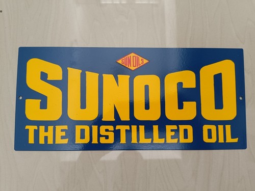 Vintage Design Sunoco Gas Pump advertising Workshop Store Sign no Porcelain - Picture 10 of 12