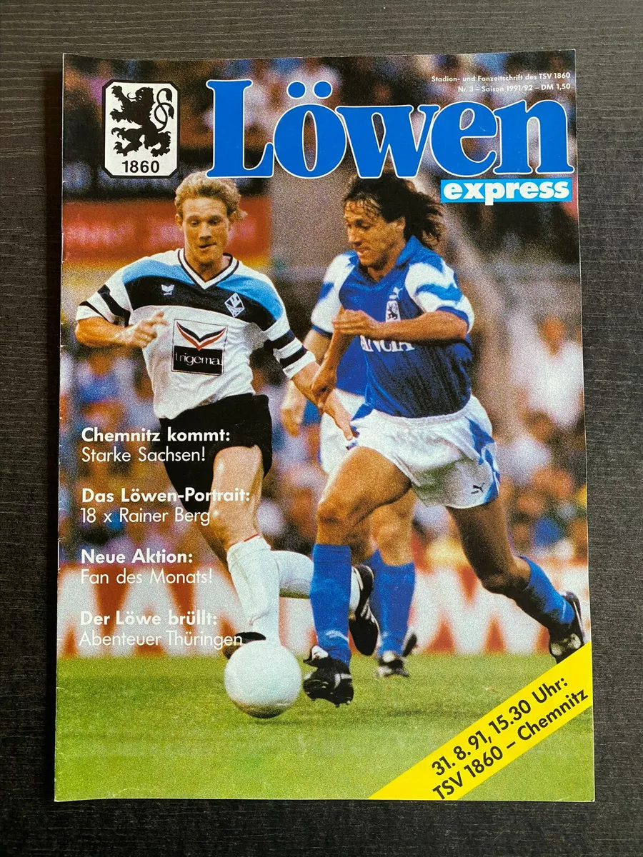 II Bl 91/92 Tsv 1860 Munich - Chemnitz FC, 31.08.1991