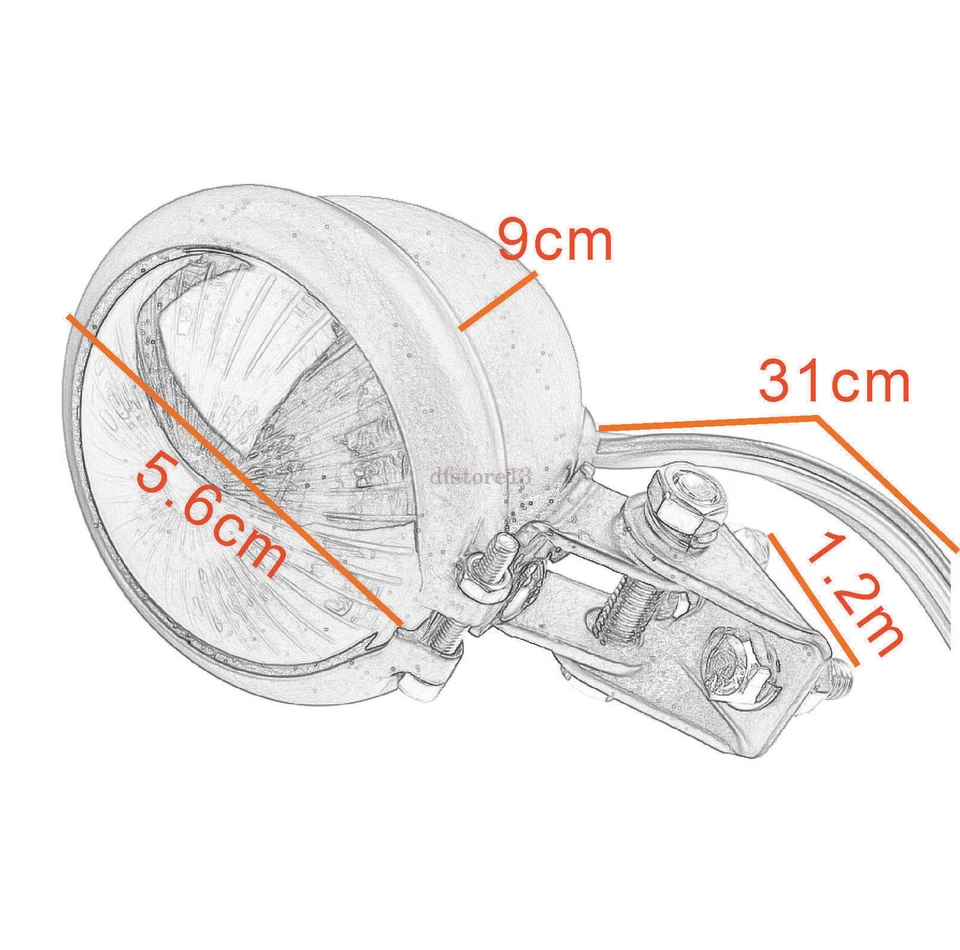 moto Feu stop arrière LED rouge vintage feux freinage Pour café racer harley - Photo 4/4
