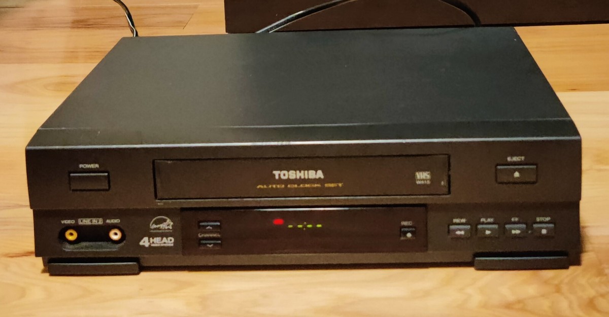 Toshiba VCR VHS Player 4 Head W-415 Auto Clock Set Tested Working