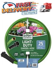 5/8" x 25' Flexible Garden Hose Expert Gardener Light Duty 200 PSI handled