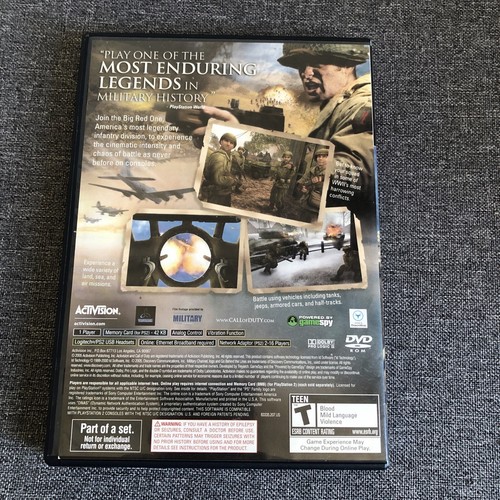 Call of Duty 2: Big Red One PlayStation 2 PS2 Game Works Tested - Picture 2 of 5