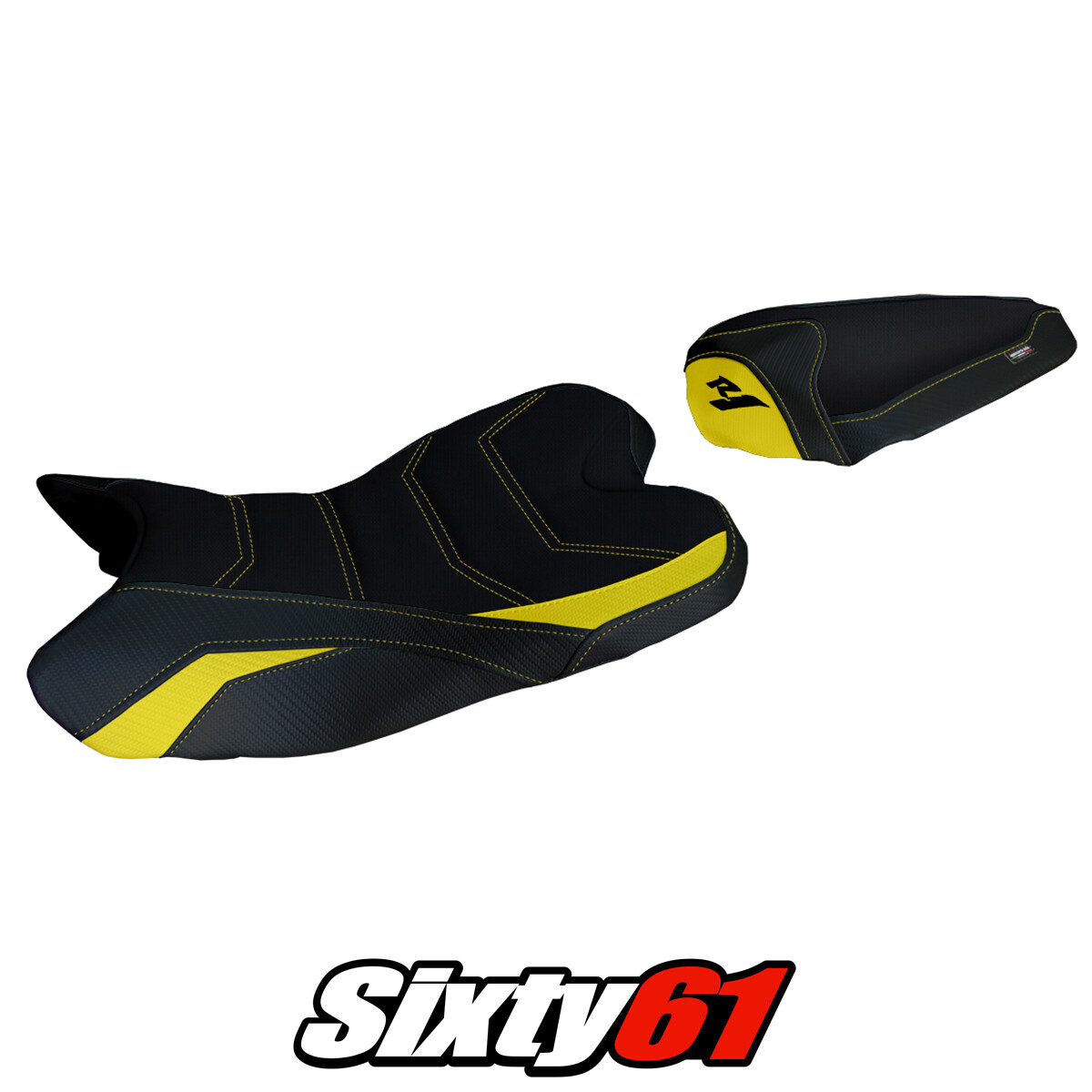 Yamaha YZF R1 2009-2011 2012 2013 2014 Seat Cover Tappezzeria Comfort Yellow