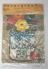 Evergreen Welcome Fall Garden Decorative Yard Suede Flag 18" x 12-1/2"