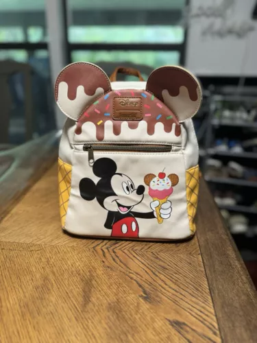 Loungefly Disney Mickey Mouse Ice Cream Mini Backpack  (O6)