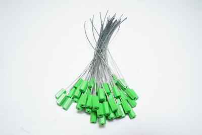 New Lot of 50 Numbered Security Tags Tamper-Evident Steel Wire Cable Pull-Tite