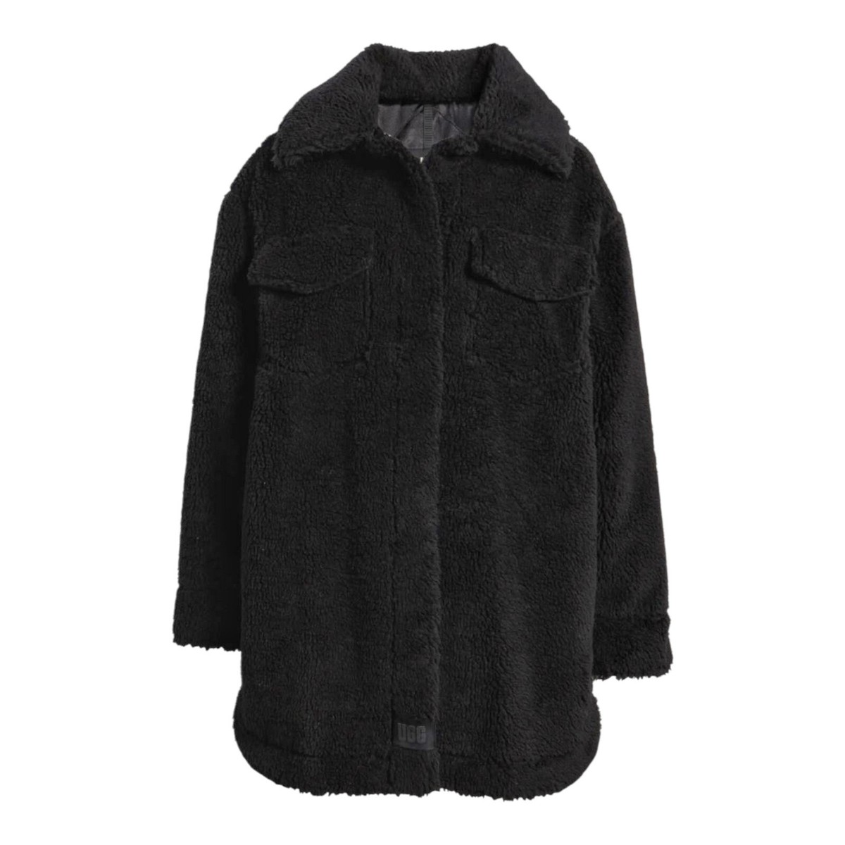 UGG FRANKIE UGGFLUFF SHIRTJACKET BLACK JACKET WOMEN'S SIZE XS | eBay