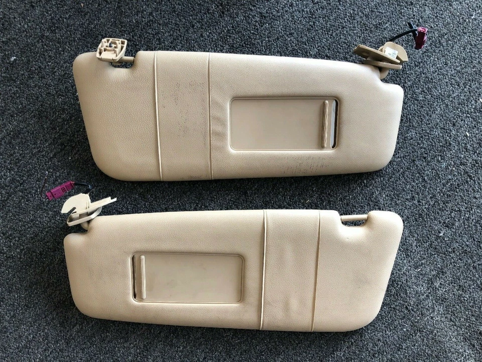 04-07 BMW 525i 530i PARASOL IZQUIERDO DERECHO BEIGE 51167122864 OEM Foto 2 de 4