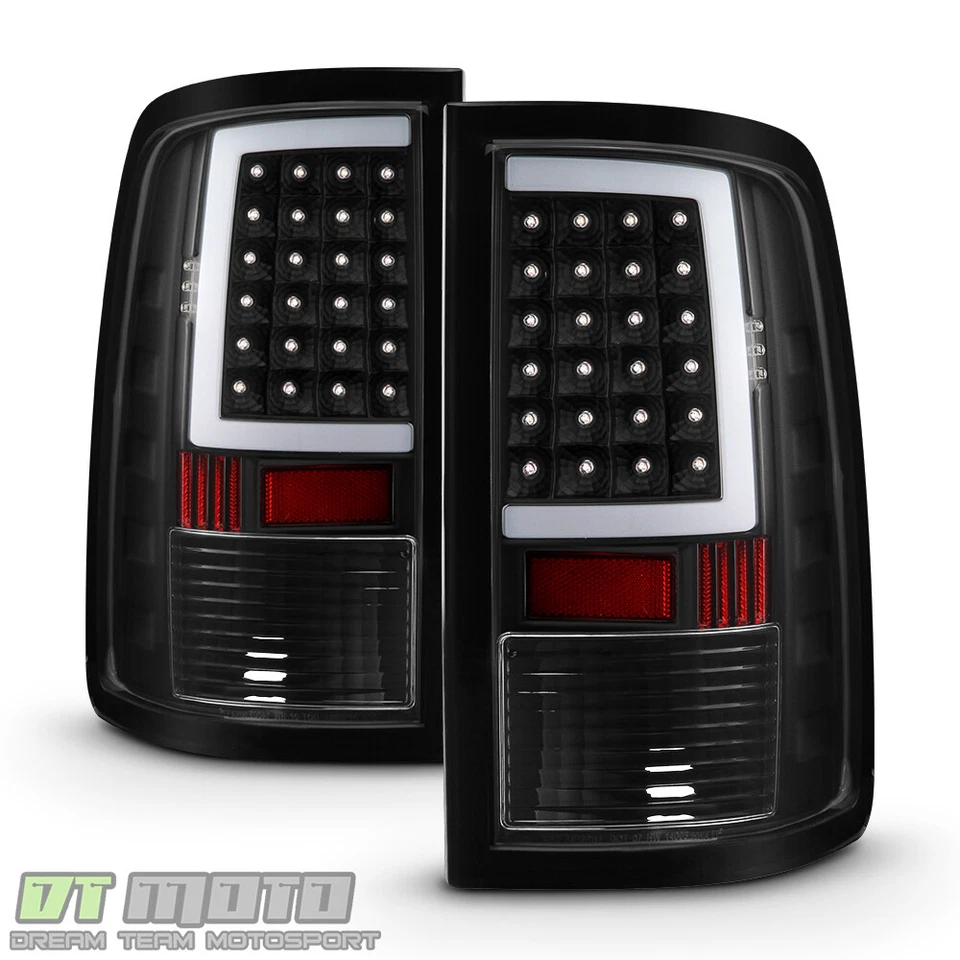 Luces traseras LED negras para Dodge Ram 1500 2500 3500 2013-2018 luces de freno Foto 2 de 4