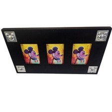 Vintage Disney 1998 Wood Photo Frame Mickey Metal Design