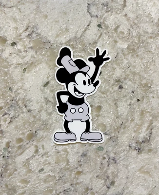 STICKER SURPLUS Steamboat Willie Wave Sticker I Gloss or Holographic Laminate l Waterproof I Lap
