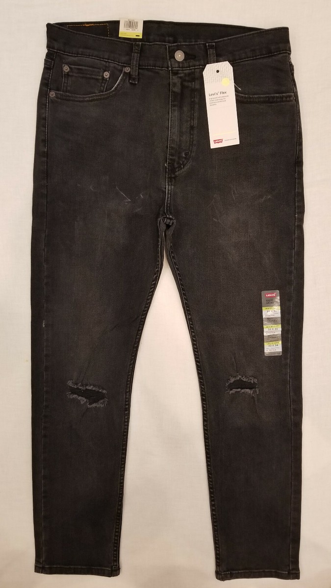 Levis 510 Skinny Fit Mens Flex Stretch Jeans Ripped 33/34 #1073
