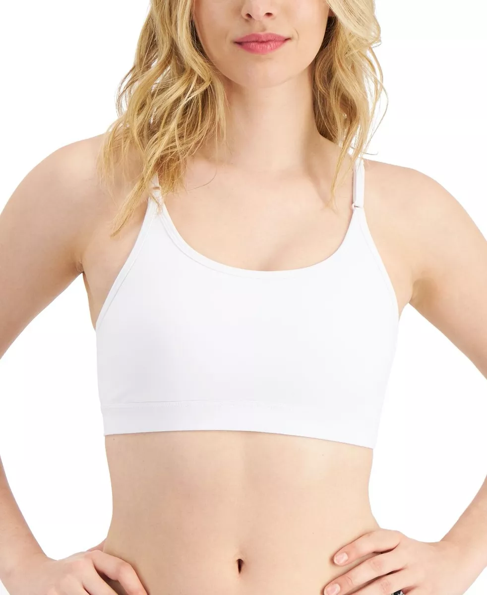 Id Ideology Women's Low Impact Sports Bra Size Medium White Solid Size M  NEW