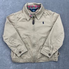 Polo Ralph Lauren Kids 4T Khaki Harrington Jacket Plaid Lined Zip Front