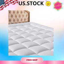 King Size Mattress Pad Cooling Breathable Quilted Protector 78x80 Deep Pocket