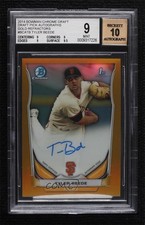 2014 Bowman Draft Chrome Pick Gold Refractor 38/50 Tyler Beede BGS 9 Auto 9g9