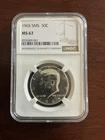 1965 SMS 50C 40% Silver Kennedy NGC Graded MS 67