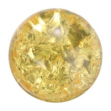 30mm/1.2" Crystal Sphere Ball Ice Cracked Glass Solid Ball for Decoration Yellow
