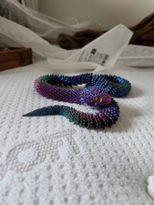 PYTHON SNAKE 30cm Fully articulated 3d Printed Model (Rainbow Gradient) - New 