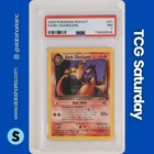 2000 POKEMON TEAM ROCKET #21/82 DARK CHARIZARD PSA 7