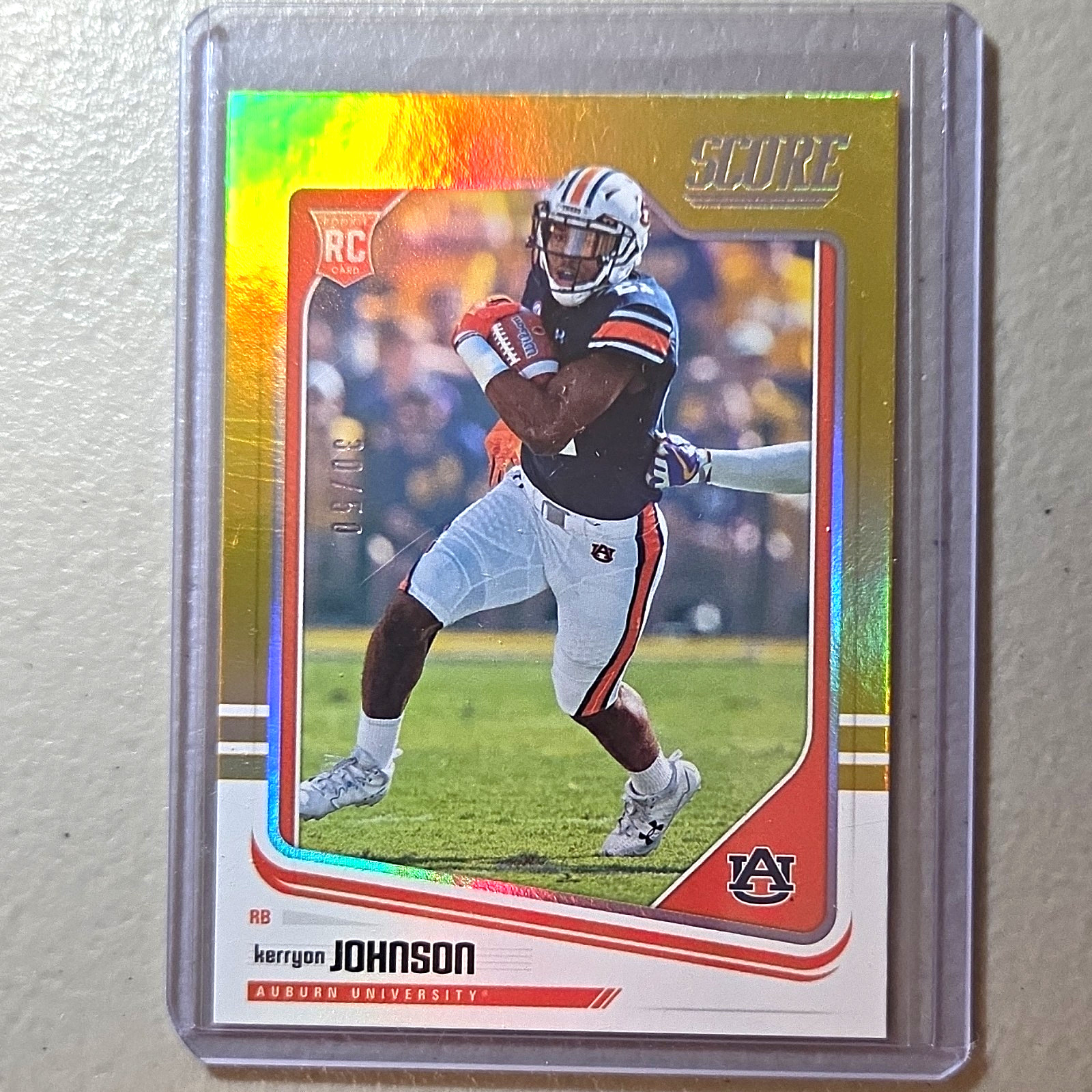 Kerryon Johnson Panini Score #367 Gold Zone