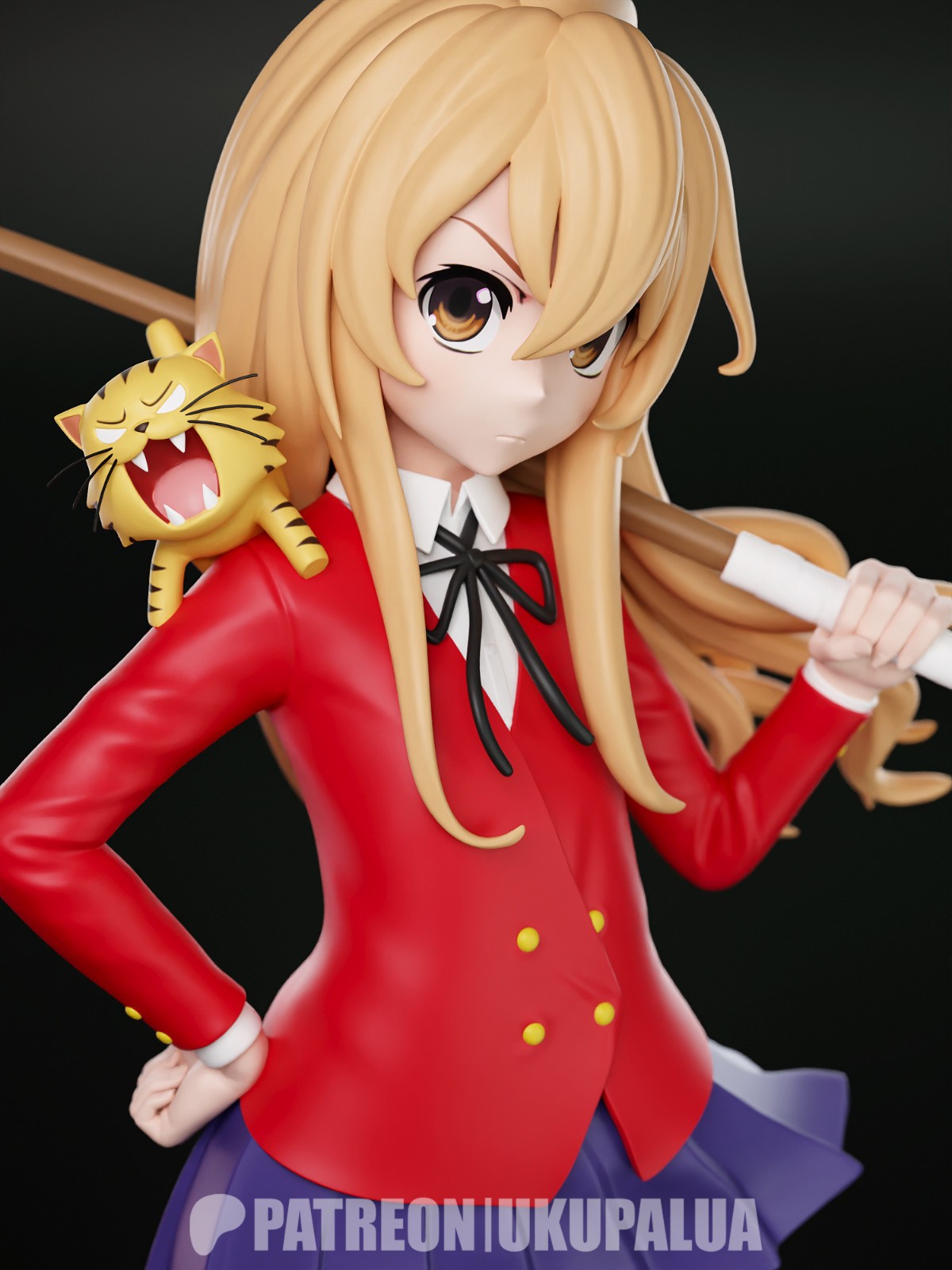 Taiga Aisaka figure 3d Toradora non dipinta non assemblata 1/10