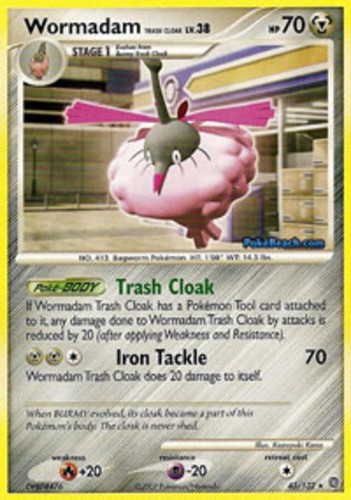 1x Wormadam Trash Cloak - 43/132 - Rare Secret Wonders Pokemon Near Mint