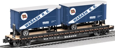LIONEL WABASH PS-4 FLATCAR W/ 20  PUP PIGGYBACK TRAILERS 6-27820! O SCALE