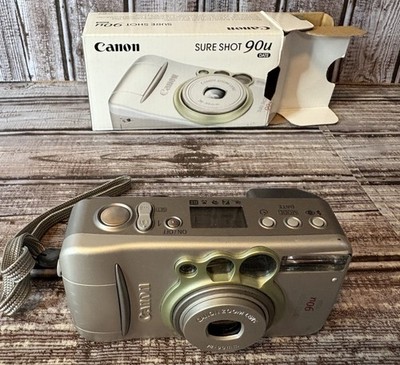 Canon Sure Shot 90u Date 35mm film Camera With Box