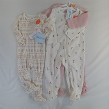 Carter's Just One You Baby Girls Sleepers 9 Months 3 Pack Footed Ribbed Floral