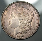 1879 S Morgan Silver Dollar - Toned AU+ !!