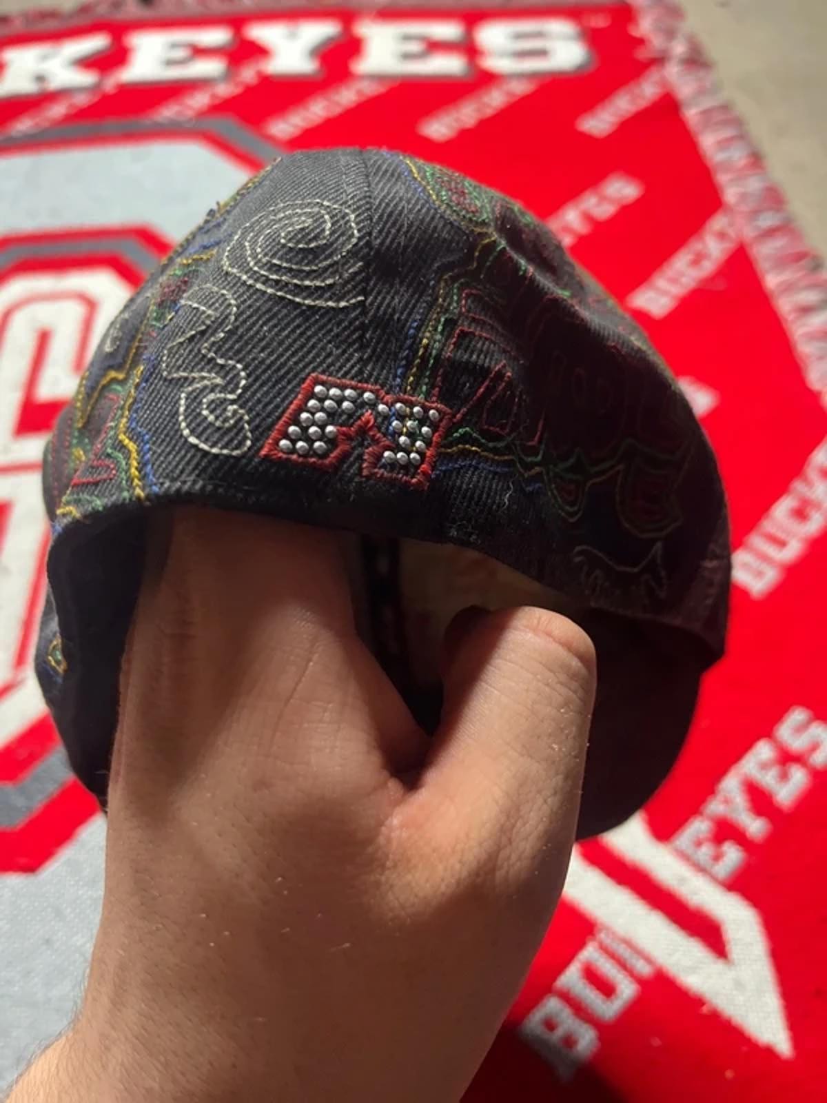 Vintage Mega USA Aztec Print Baseball Cap | L image 5