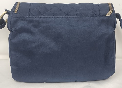 Travelon Anti-Theft Navy Signature Quilted Foldover Crossbody Bag Multi Pockets  - Picture 2 of 13