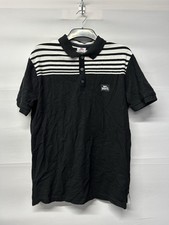Men’s Lonsdale Black / White Striped Polo Shirt Size Medium Brand New 