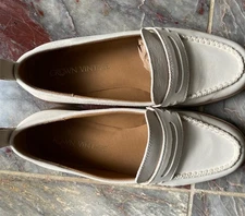 Crown Vintage_Nirea Off White Leather Loafer, Size 9