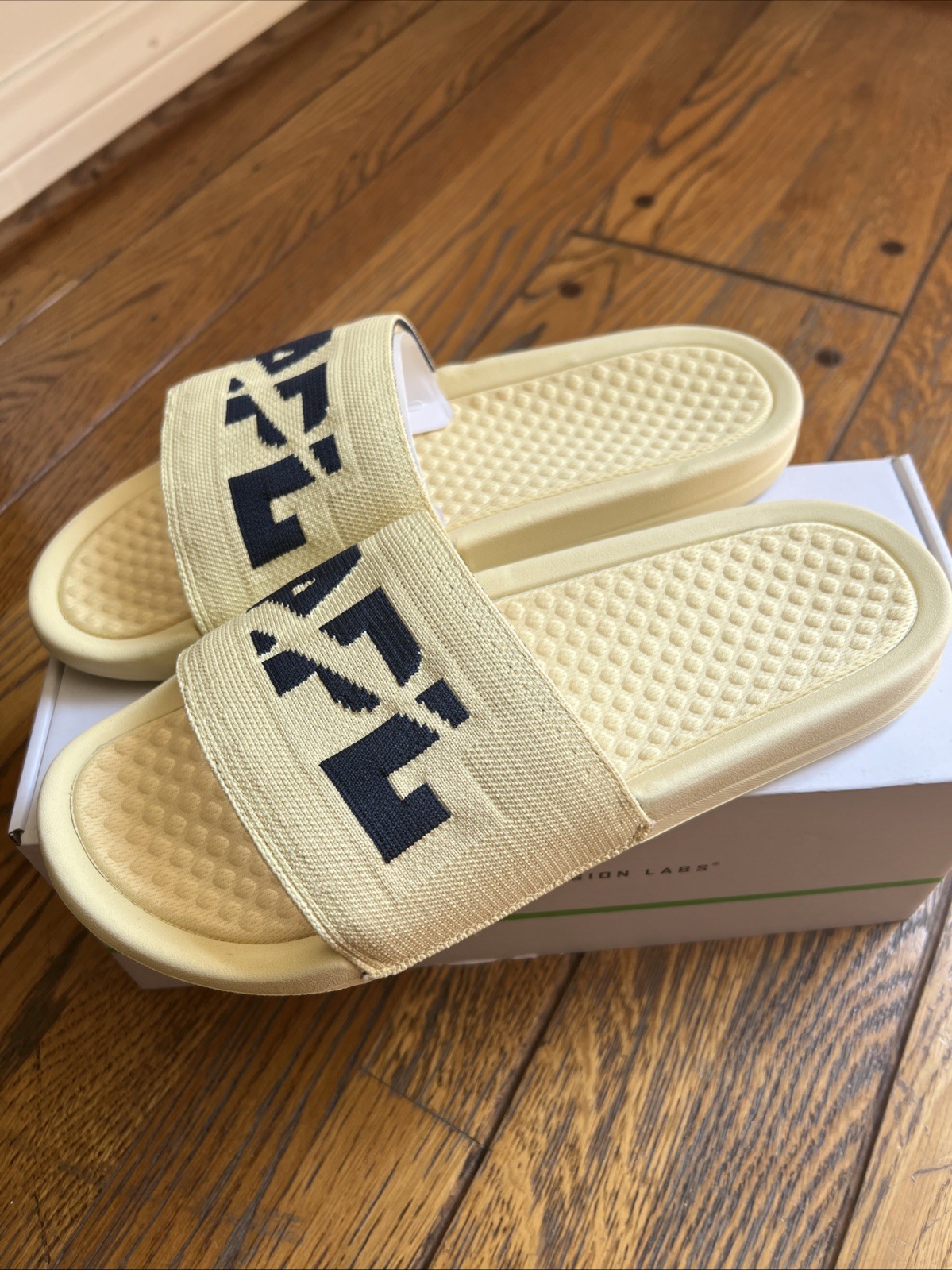 APL Athletic Propulsion Lab TechLoom Slides Uomo Taglia 9 Lemon Zest Midnight