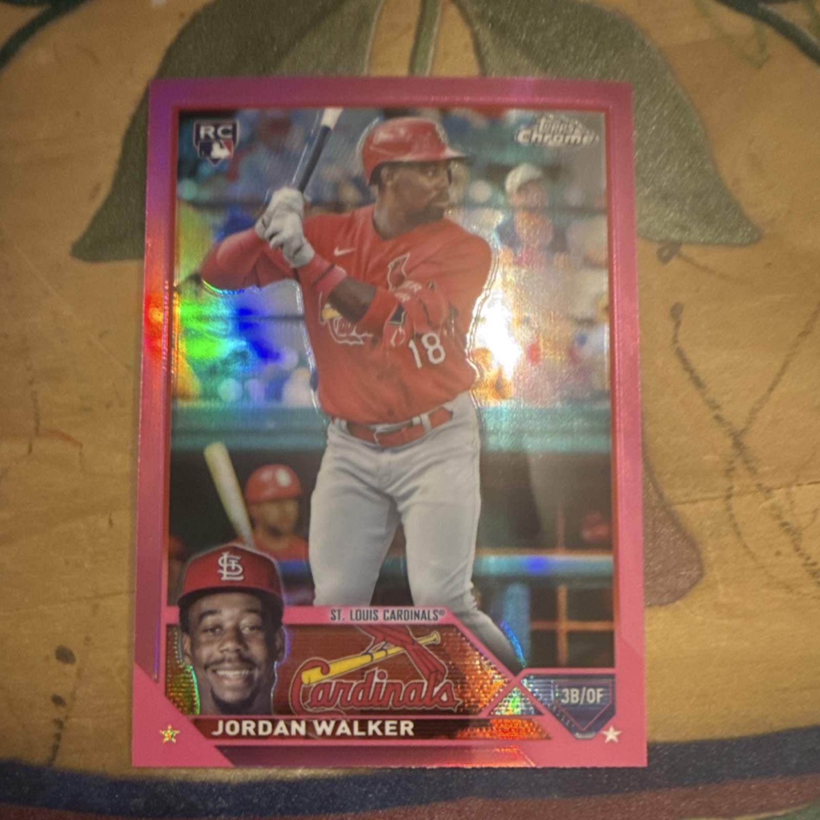 Topps Chrome 2023 Jordan Walker #209 Pink Refractor Rookie St. Louis Cardinals