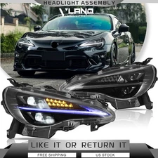 VLAND LED Projector Headlights For 2012-20 Toyota 86 Subaru BRZ W/Blue Animation