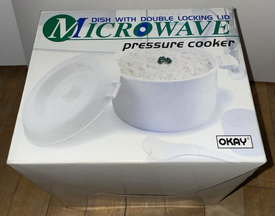 #ad Dish With Double Locking Lid Microwave Pressure Cooker YH 5012 5 Pc WO Seal Ring $8.99