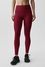 Alo Yoga 7/8 High Waist Airlift Leggings XS Summer Romance Red Burgundy