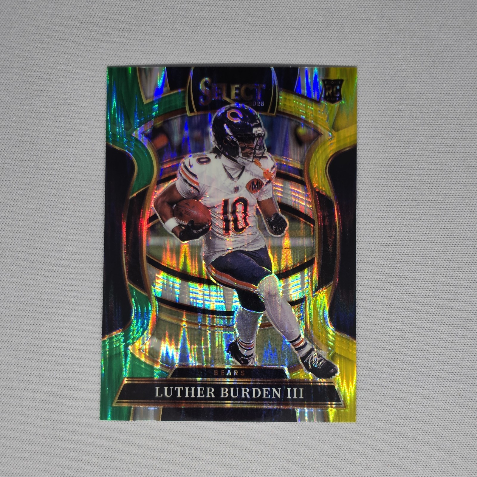 2025 Panini Select - Concourse Luther Burden #72 Green & Yellow Shock Prizm (RC)