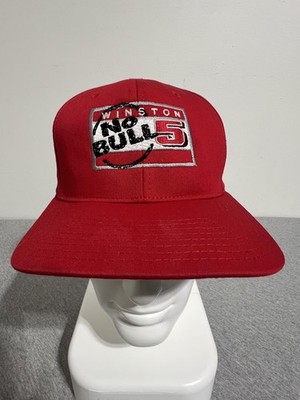 Vintage Winston No Bull 5 Hat Cap Snap Back Mens One Size Red NASCAR Racing 90s