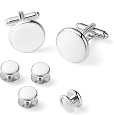 316L Stainless Steel Cufflinks Shirt Studs Business Wedding Gifts for Men