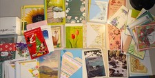 Large Greeting Card Stationary Lot - Christmas, Birthday, Get Well  