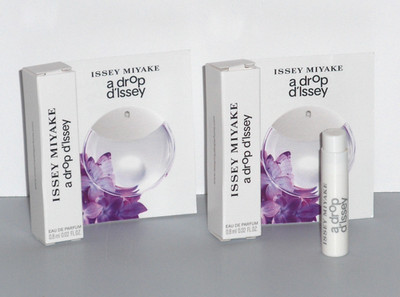 ISSEY MIYAKE A DROP D'ISSEY Womens Eau de Parfum Spray Sample Samples 2 X .02 oz